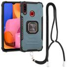 For Samsung Galaxy A20s Lanyard Aluminum TPU Case(Green) - 1