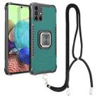 For Samsung Galaxy A71 5G Lanyard Aluminum TPU Case(Green) - 1