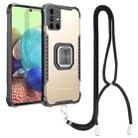 For Samsung Galaxy A71 5G Lanyard Aluminum TPU Case(Gold) - 1