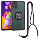 For Samsung Galaxy M31s Lanyard Aluminum TPU Case(Green) - 1