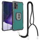 For Samsung Galaxy Note20 Ultra Lanyard Aluminum TPU Case(Green) - 1