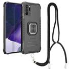 For Samsung Galaxy Note20 Ultra Lanyard Aluminum TPU Case(Black) - 1