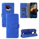 For Oukitel WP15 5G Solid Color Skin Feel Magnetic Buckle Leather Phone Case(Blue) - 1