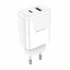 Borofone BN4 Potential PD20W Type-C + QC3.0 USB Charger, EU Plug(White) - 1