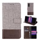 For Sony Xperia 5 MUMXA MX102 Horizontal Flip Canvas Stitching Leather Case with Holder & Card Slots & Wallet(Brown) - 1