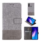 For Xiaomi Redmi Note 8 MUMXA MX102 Horizontal Flip Canvas Stitching Leather Case with Holder & Card Slots & Wallet(Grey) - 1