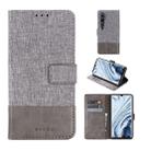 For Xiaomi Mi Note 10 MUMXA MX102 Horizontal Flip Canvas Stitching Leather Case with Holder & Card Slots & Wallet(Grey) - 1