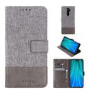 For Xiaomi Redmi Note 8 Pro MUMXA MX102 Horizontal Flip Canvas Stitching Leather Case with Holder & Card Slots & Wallet(Grey) - 1