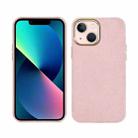 For iPhone 13 mini Plush Roughout PU Phone Case (Pink) - 1