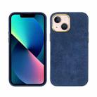 For iPhone 13 mini Plush Roughout PU Phone Case (Blue) - 1