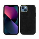 For iPhone 13 Plush Roughout PU Phone Case(Black) - 1