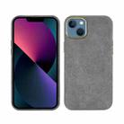 For iPhone 13 Plush Roughout PU Phone Case(Grey) - 1