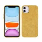For iPhone 11 Plush Roughout PU Phone Case (Yellow) - 1
