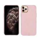 For iPhone 11 Pro Max Plush Roughout PU Phone Case (Pink) - 1