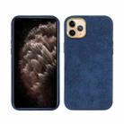 For iPhone 11 Pro Max Plush Roughout PU Phone Case (Blue) - 1