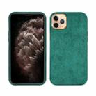 For iPhone 11 Pro Max Plush Roughout PU Phone Case (Green) - 1