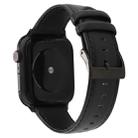 For Apple Watch Series 7 45mm / 6 & SE & 5 & 4 44mm / 3 & 2 & 1 42mm Oil Wax Crazy Horse Texture Genuine Leather Watch Band(Black) - 1