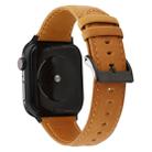 For Apple Watch Series 7 45mm / 6 & SE & 5 & 4 44mm / 3 & 2 & 1 42mm Oil Wax Crazy Horse Texture Genuine Leather Watch Band(Light Brown) - 1