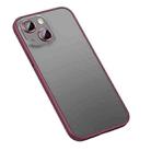 For iPhone 13 mini Matte PC + TPU Phone Case (Red) - 1