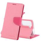 For Samsung Galaxy S22 5G GOOSPERY FANCY DIARY Cross Texture Leather Phone Case(Pink) - 1