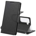 For Samsung Galaxy S22 5G GOOSPERY FANCY DIARY Cross Texture Leather Phone Case(Black) - 1