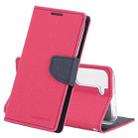 For Samsung Galaxy S22 5G GOOSPERY FANCY DIARY Cross Texture Leather Phone Case(Rose Red) - 1