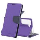 For Samsung Galaxy S22 5G GOOSPERY FANCY DIARY Cross Texture Leather Phone Case(Purple) - 1
