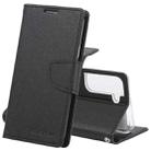 For Samsung Galaxy S22+ 5G GOOSPERY FANCY DIARY Cross Texture Leather Phone Case(Black) - 1