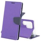 For Samsung Galaxy S22 Ultra 5G GOOSPERY FANCY DIARY Cross Texture Leather Phone Case(Purple) - 1