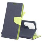 For Samsung Galaxy S22 Ultra 5G GOOSPERY FANCY DIARY Cross Texture Leather Phone Case(Navy Blue) - 1