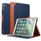 For iPad Mini 1 / 2 / 3 / 4 / 5 Business Book Style Horizontal Flip Leather Case with Holder & Card Slots & Wallet(Blue) - 1