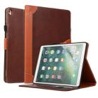 For iPad Mini 1 / 2 / 3 / 4 / 5 Business Book Style Horizontal Flip Leather Case with Holder & Card Slots & Wallet(Brown) - 1