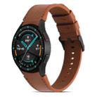 For Samsung Galaxy Watch4 40mm/44mm Double-sided Leather Watch Band(Brown) - 1