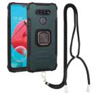 For LG K51/ K31 / Aristro5 Aluminum Alloy + TPU Phone Case with Lanyard(Green) - 1