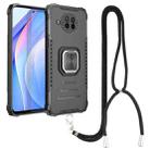 For Xiaomi Mi 10T Lite / Redmi Note 9 Pro 5G Aluminum Alloy + TPU Phone Case with Lanyard(Black) - 1