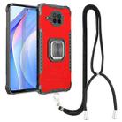 For Xiaomi Mi 10T Lite / Redmi Note 9 Pro 5G Aluminum Alloy + TPU Phone Case with Lanyard(Red) - 1