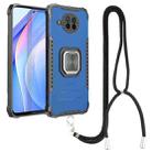 For Xiaomi Mi 10T Lite / Redmi Note 9 Pro 5G Aluminum Alloy + TPU Phone Case with Lanyard(Blue) - 1
