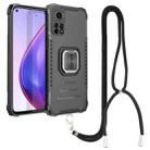 For Xiaomi Mi 10T Pro 5G / 10T 5G Aluminum Alloy + TPU Phone Case with Lanyard(Black) - 1
