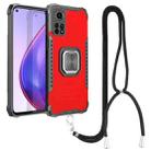 For Xiaomi Mi 10T Pro 5G / 10T 5G Aluminum Alloy + TPU Phone Case with Lanyard(Red) - 1