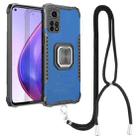 For Xiaomi Mi 10T Pro 5G / 10T 5G Aluminum Alloy + TPU Phone Case with Lanyard(Blue) - 1