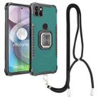 For Motorola Moto G 5G / One 5G Ace Aluminum Alloy + TPU Phone Case with Lanyard(Green) - 1