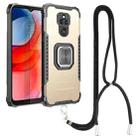 For Motorola Moto G Play 2021 Aluminum Alloy + TPU Phone Case with Lanyard(Gold) - 1