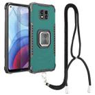 For Motorola Moto G Power 2021 Aluminum Alloy + TPU Phone Case with Lanyard(Green) - 1