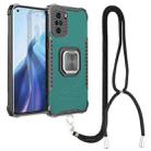 For Motorola Moto G Stylus 2021 Aluminum Alloy + TPU Phone Case with Lanyard(Green) - 1