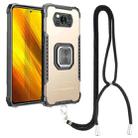 For Xiaomi Poco X3 / X3 NFC Aluminum Alloy + TPU Phone Case with Lanyard(Gold) - 1
