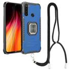 For Xiaomi Redmi Note 8 Aluminum Alloy + TPU Phone Case with Lanyard(Blue) - 1