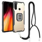 For Xiaomi Redmi Note 8 Aluminum Alloy + TPU Phone Case with Lanyard(Gold) - 1