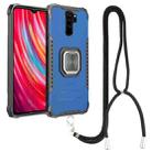 For Xiaomi Redmi Note 8 Pro Aluminum Alloy + TPU Phone Case with Lanyard(Blue) - 1