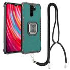 For Xiaomi Redmi Note 8 Pro Aluminum Alloy + TPU Phone Case with Lanyard(Green) - 1