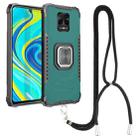 For Xiaomi Redmi Note 9S / Note 9 Pro Aluminum Alloy + TPU Phone Case with Lanyard(Green) - 1